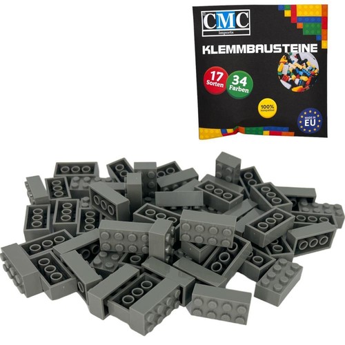100 klemmbausteine grau grey - klemmbausteine,
