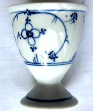 antik Eierbecher auf Fuß Stromuster indisch blau Handbemalt Porzellan Becher