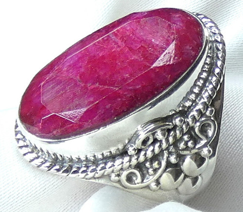 Rubin ring 925 silber - 💝,