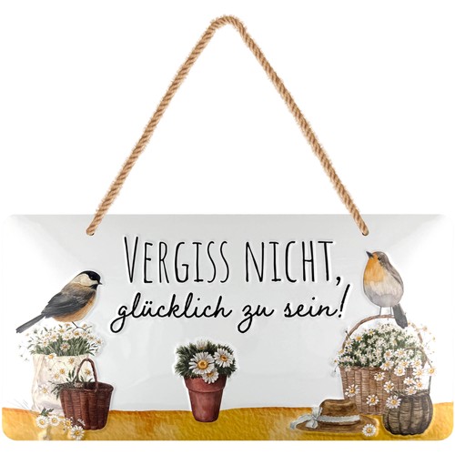 Retro blechschild mit - blechschild, spruch
