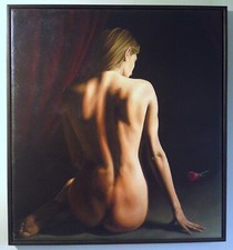 Schöner Akt sitzende Frau +