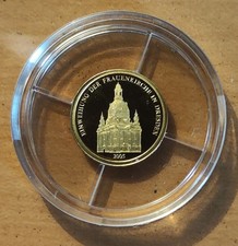 Goldmünze 0,5g /585..Einweihung der Frauenkirche