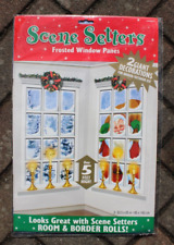 kulisse großes wand bild weihnachten folie motiv schnee fenster weihnachtsmann