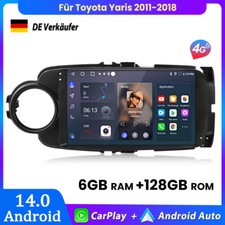 Für Toyota Yaris 2011-2018 Carplay Android 14 Autoradio GPS NAVI BT DAB+ 6+128GB