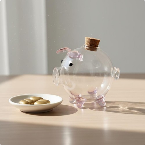 Gläsernes sparschwein - gläsernes,