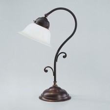 Tischleuchte aus Antik Messing