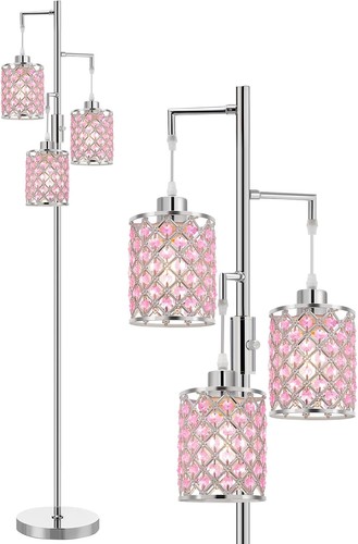 Rosa kristall stehlampe - stehlampe, 3