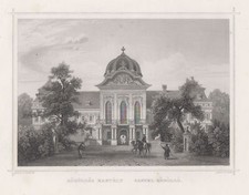 Ungarn Gödöllö Original Stahlstich Oeder 1860