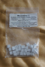 Mauersteine für Krippen, Ruinen, Modellbau, weiß, 1x1x0,7cm, 28 St.