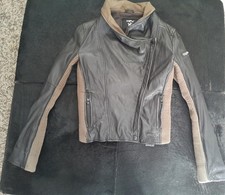 Tigha Lederjacke Schwarz-Braun