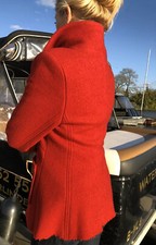 Edle Walk Jacke Zapf ModeAtelier Gr.38 weinrot taillierter Schnitt 100% Wolle!!!