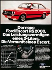 Ford Escort RS 2000, originale Werbung  aus 1975