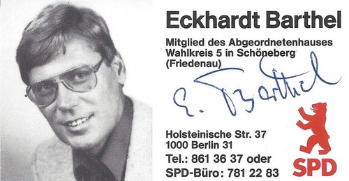 Autogramm eckhardt barthel - eckhardt,