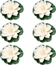 Künstliche Seerosen Weiß 6