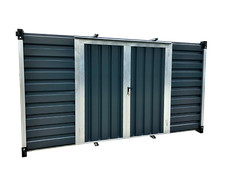 TÜV Grenicon Blechcontainer,Container,Doppelflügeltür Seitlich,Anthrazit RAL7016