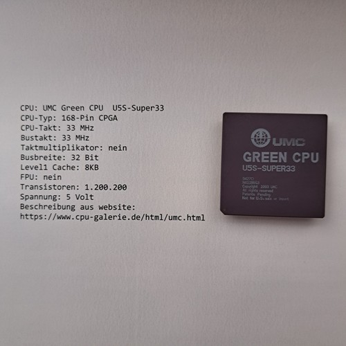 Umc green cpu - green, u5s-super33