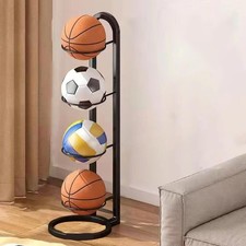 Ball Lagerregal 4-stufiger Sportgeräte Organizer Metall Garage Vertikalregal