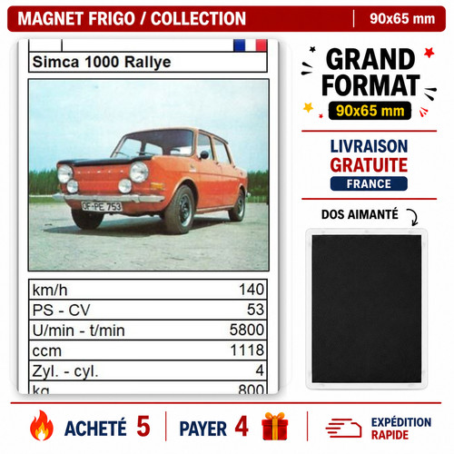 Kühlschrankmagnet simca 1000 - kühlschrankmagnet,