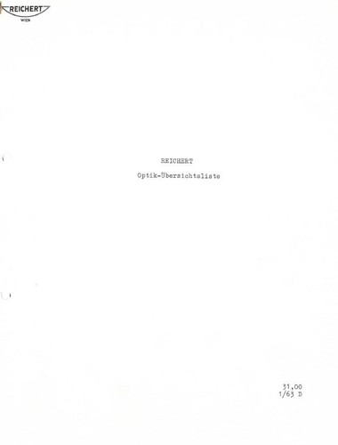 Reichert objektive - c.,