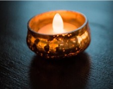 2 x Gold Kupfer Kürbis Stil