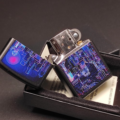Zippo cyberpunk city - city,, color
