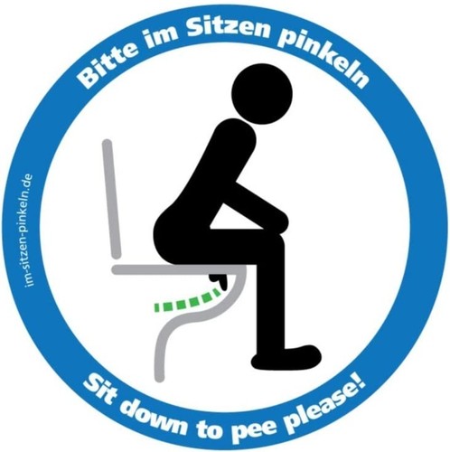 Aufkleber schild sit down - aufkleber,