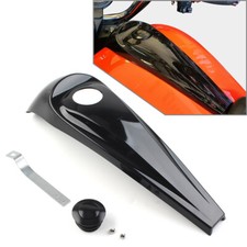 Gloss Dash Tankkonsolenabdeckung + Tankdeckel für Harley Touring 2008-22 Schwarz