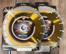 2x Disc Beton-Trenner Diamantscheiben für 230mm Winkelschleifer nass und trocken