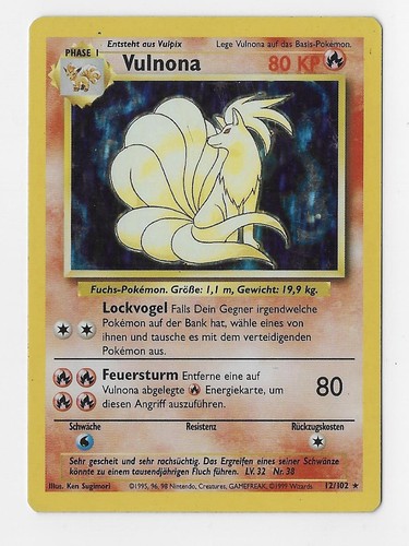 Pokémon vulnona base set - pokémon,