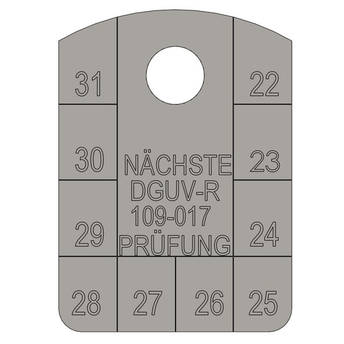 Prüfplaketten uvv dguv - 20,