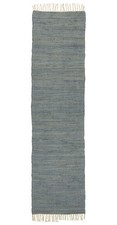 Ib Laursen - Teppich Läufer Wohnraum 60x250cm Baumwolle Blau 65031-26