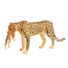Leopardenfigur, Ornament, Geparden Spielset, Modell für Kuchendekoration,