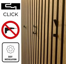 Click System Wandhaken für Akustikpaneele - modern - Montage OHNE Bohren
