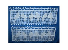 Häkelgardine Sprossenfenster