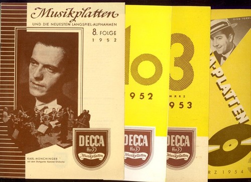 Decca neuerscheinungen 1952 - 4x,
