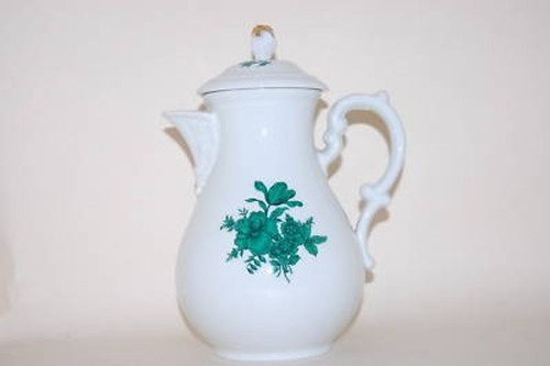 Kaffeekanne maria grüne blume - kaffeekanne,
