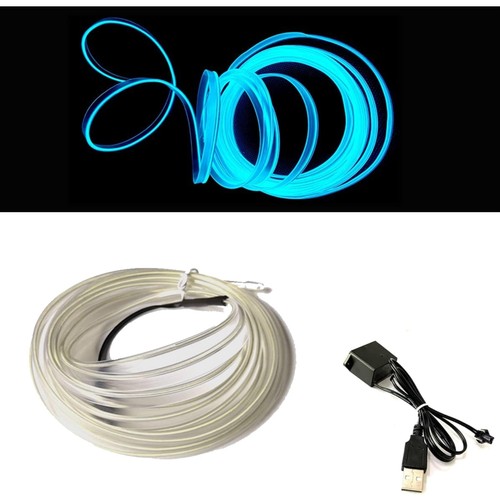 Usb wire eisblau - usb, el-wire