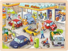 Einlegepuzzle Tankstelle 40 x