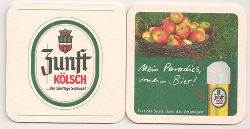 Zunft kölsch bierdeckel - kölsch,