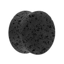 Treuheld® - Plug - Lava Stein - Schwarz - 9 Größen (6328)