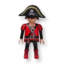 Playmobil Figur Pirat Mann Totenkopf Hut Riemen Gürtel Stiefel Brusthaar Crew