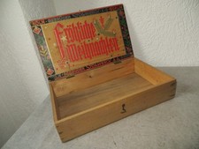 GEBRÜDER STOLLWERK A.G. KÖLN - BERLIN - HOLZSCHATULLE - FRÖHLICHE WEIHNACHTEN