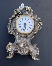 Uhr , Dekouhr, nostalgisch, Quarzwerk, außen komplett versilbert