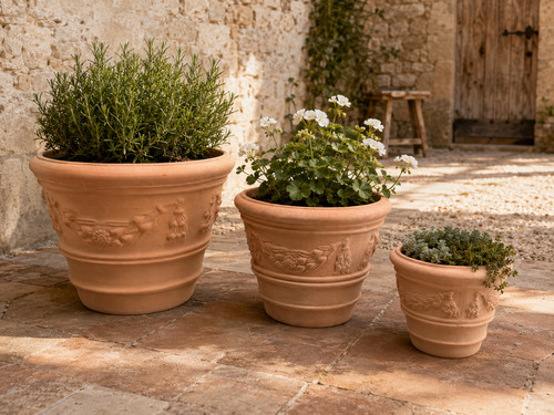 Terracotta pflanzkübel - terracotta,