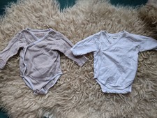 2 x Set Wickelbody Langarm Strampler Overall Body Gr. 56 62