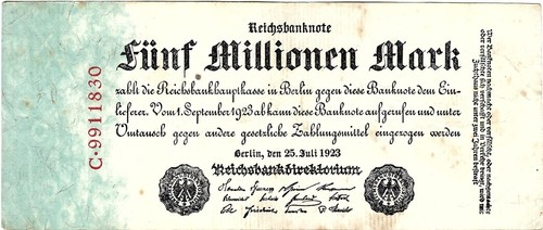 Reichsbanknote millionen - reichsbanknote,