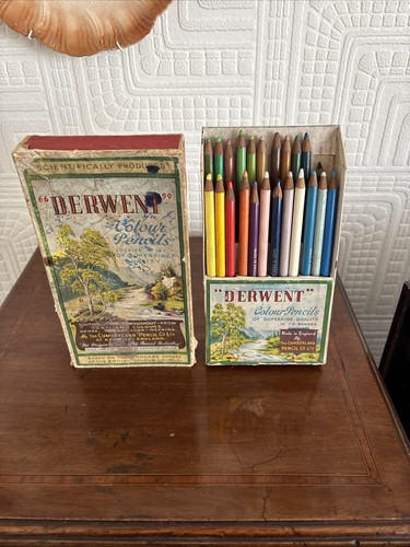Vintage schachtel mit - mit, derwent