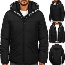 Winterjacke Sweatjacke Sportjacke Casual Classic Kapuze Herren BOLF Unifarben