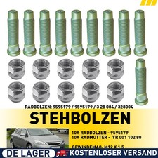 10set Radmutter Stehbolzen M12