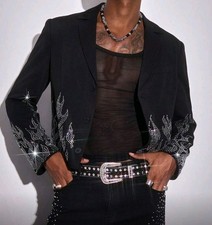 New Men Luxury Diamond Flame